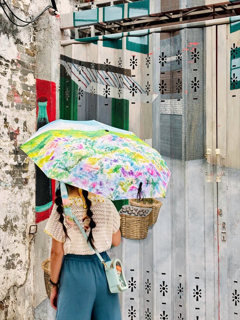 阳明山绣球花 晴雨伞 插画 折叠伞 雨伞 Mstandforc - 雨伞/雨衣 - 其他金属 多色