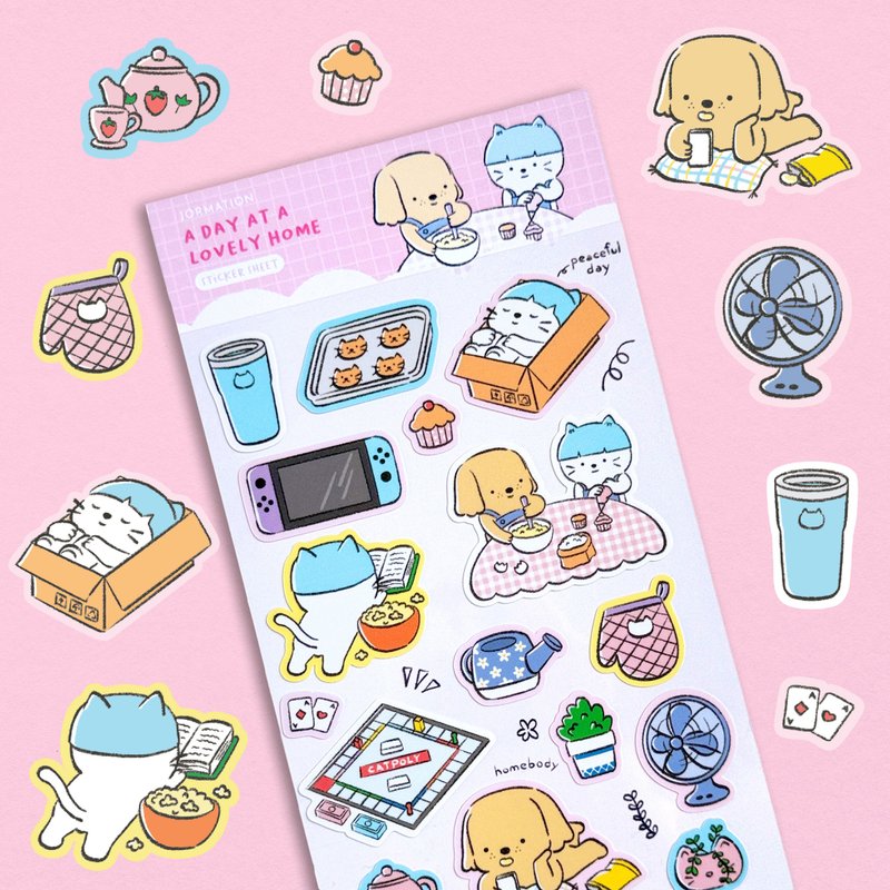 A Day At A Lovely Home 贴纸 - 贴纸 - 防水材质 