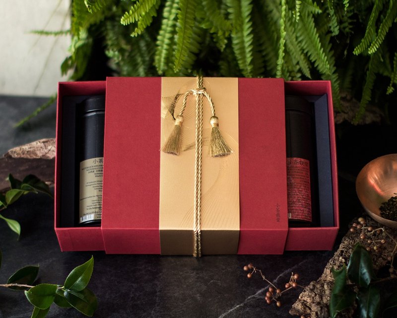 【小茶栽堂】小茶红礼盒 双茶罐礼盒 茶与花的极致飨宴 - 茶 - 新鲜食材 红色