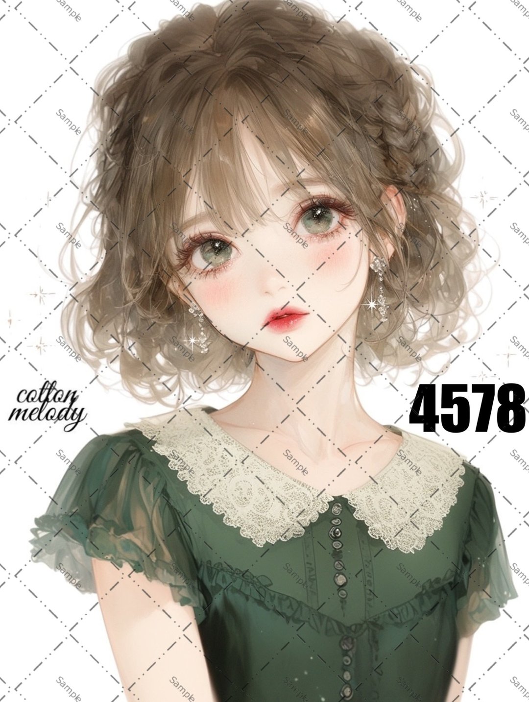 original sticker no.4578 人物贴纸 原创贴纸 原创人物贴纸 装饰贴纸 cotton melody - 贴纸 - 纸 
