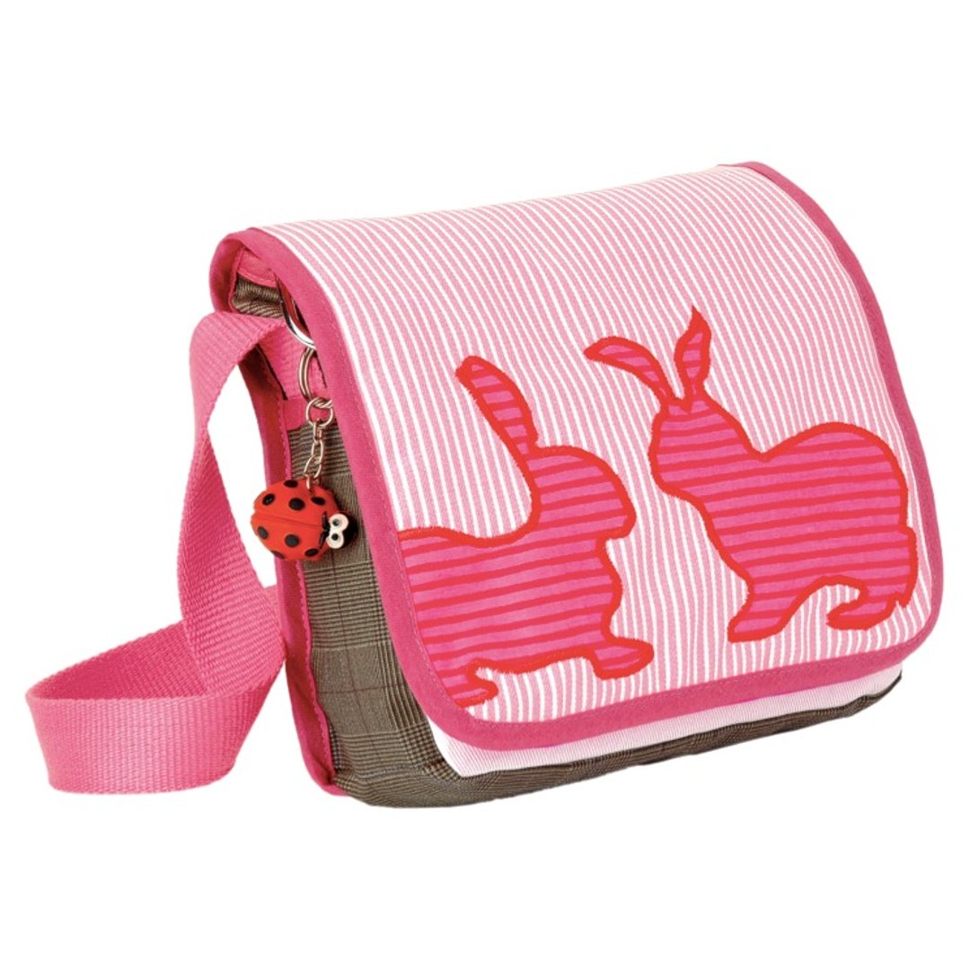 德国百年品牌Käthe Kruse Bunny 粉红兔兔小童肩背包 - 侧背包/斜挎包 - 棉 粉红色