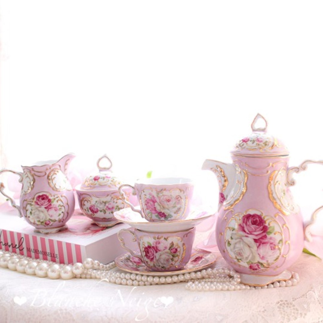 princess elegant tea set - 其他 - 陶 粉红色