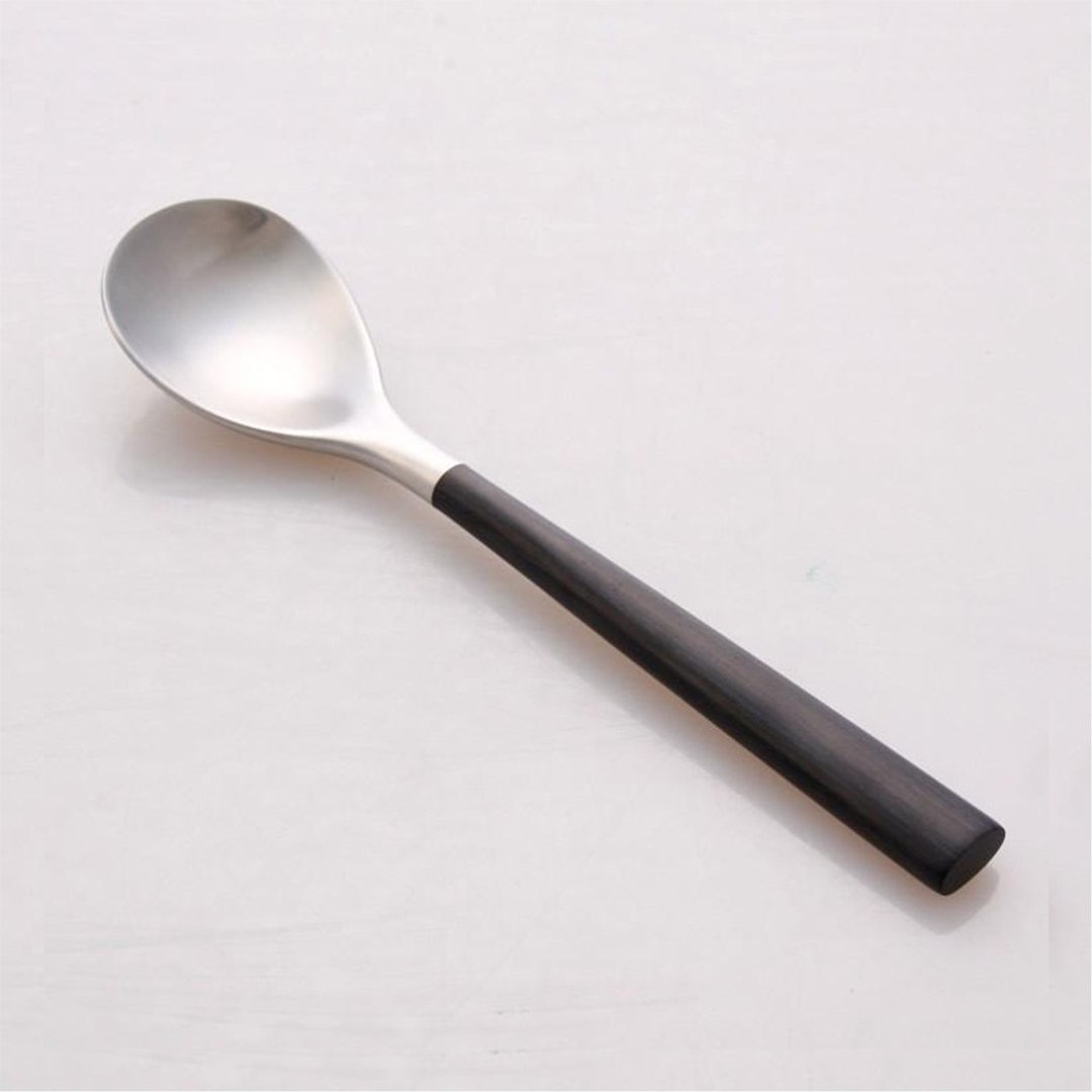 【柳宗理】 桦木餐匙L17.8cm - 餐刀/叉/匙组合 - 不锈钢 