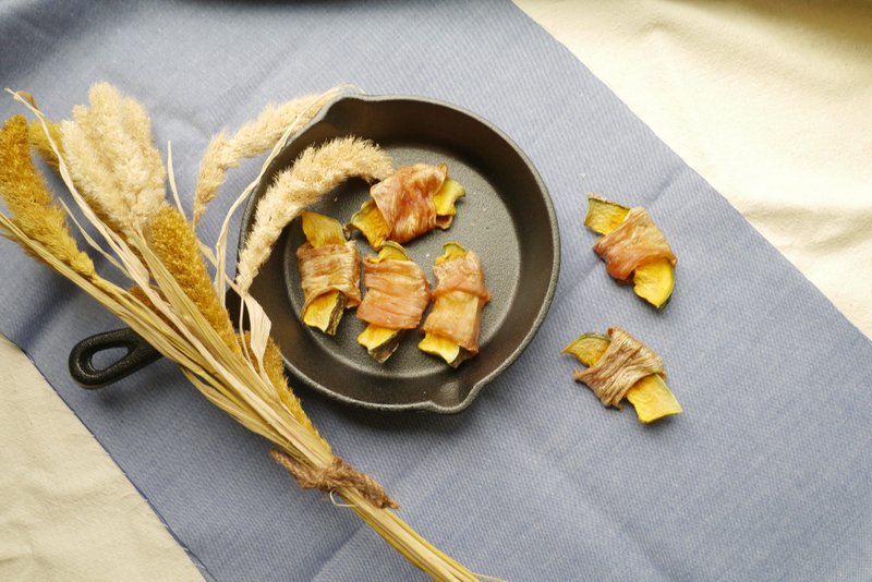 三毛烘培坊 天然宠物肉干-南瓜鸡肉干 90克 - 零食/点心 - 新鲜食材 