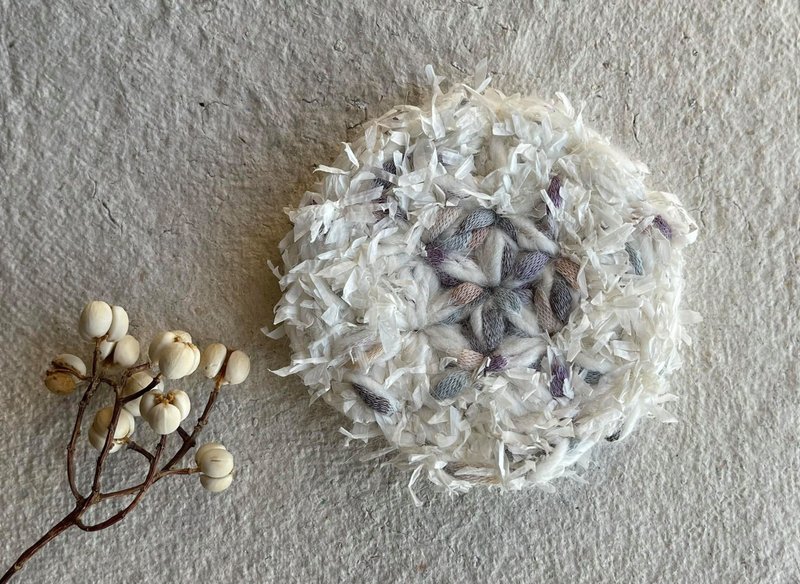 Knitting 生命之花编织垫 - 精灵小雪 - 杯垫 - 棉．麻 