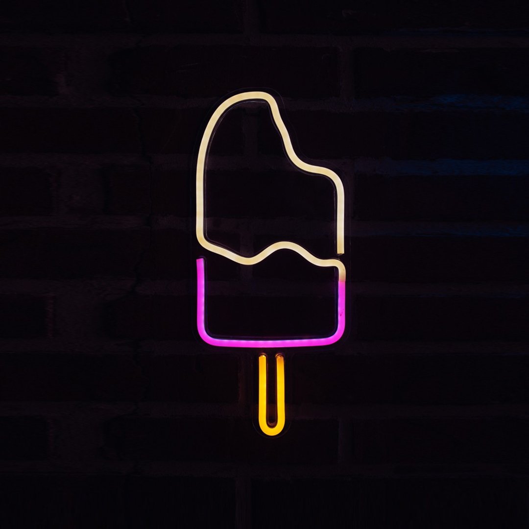 冰淇淋霓虹灯LED发光字Neon Sign装饰广告招牌Logo装饰灯夜灯氛围 - 灯具/灯饰 - 压克力 透明