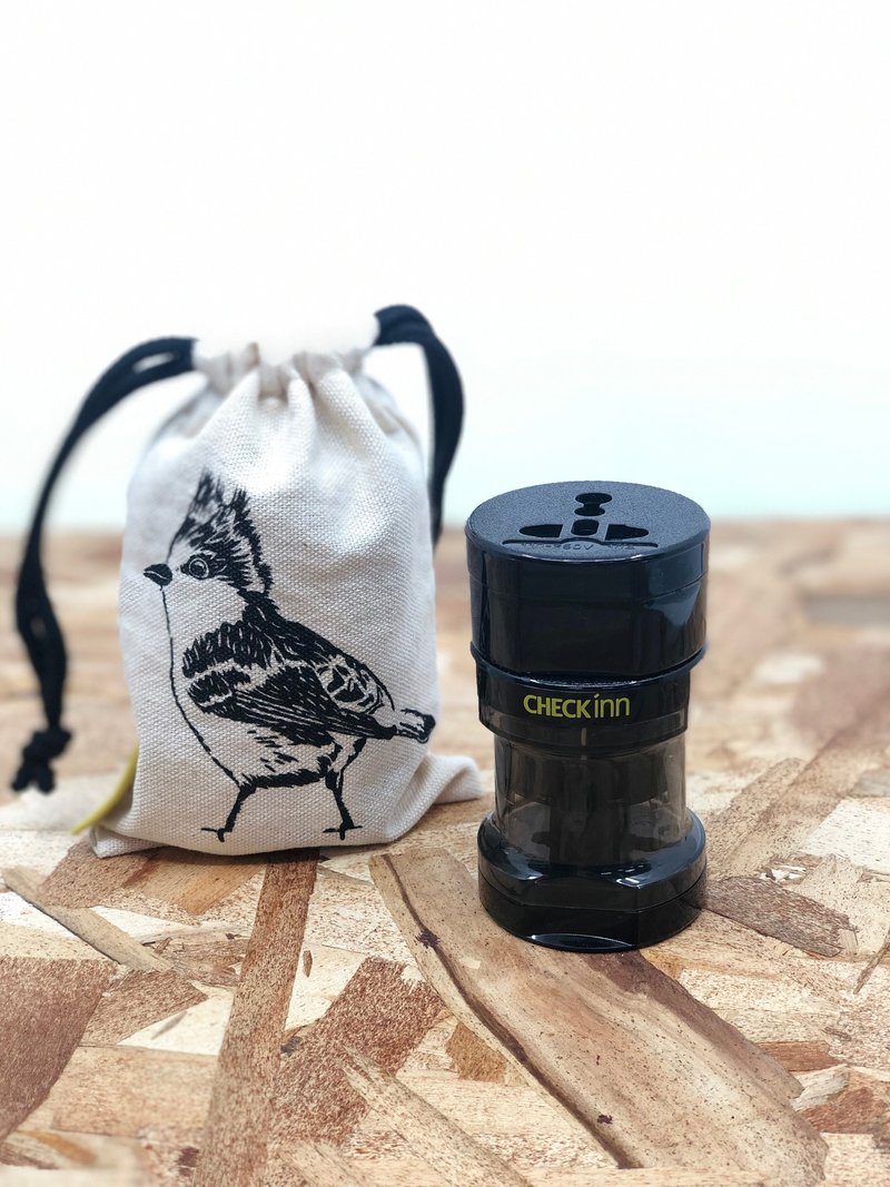 万用插头 搭配厚磅帆布袋 送礼自用两相宜 - 充电宝/传输线 - 塑料 黑色