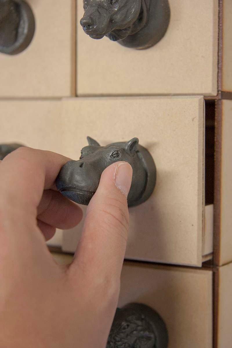 河马 动物造型 磁铁 or 门把 - 冰箱贴/磁贴 - 其他材质 黑色