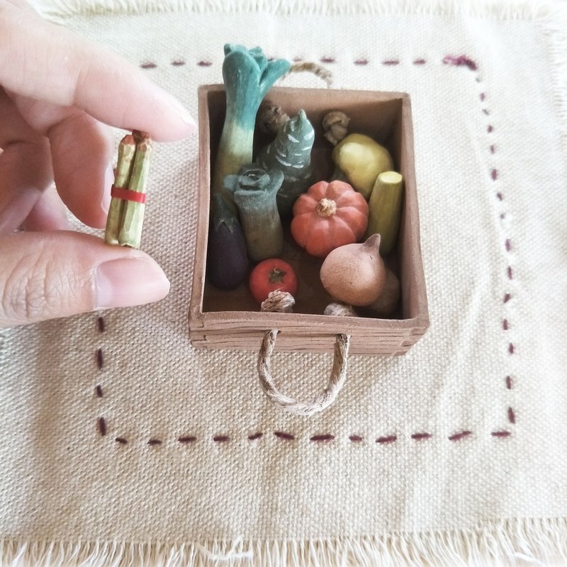 迷你菜摊系列-青春蔬果篮(大) - 摆饰 - 陶 