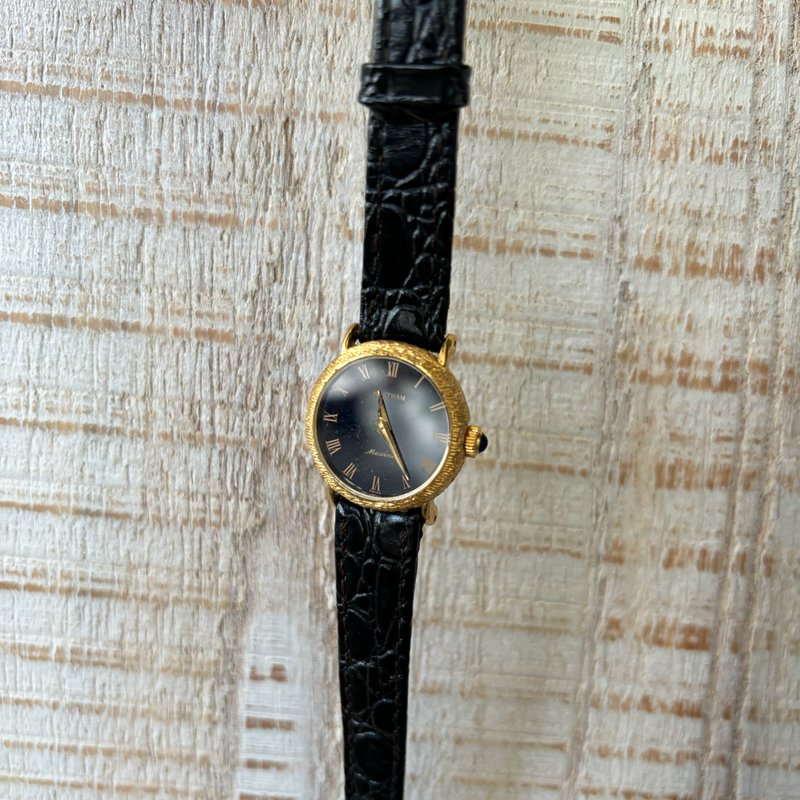 WALTHAM 手动上链机械表 金色雕刻设计 罗马表盘 vintage watch - 女表 - 其他金属 金色