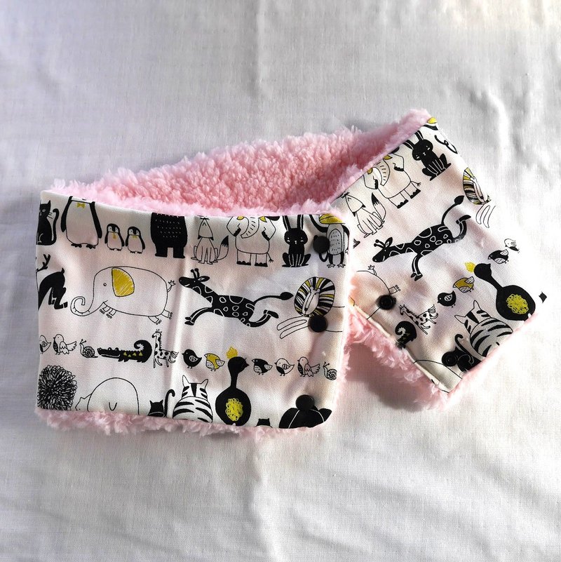 Neck Warmer - animal pink - 童装外套 - 棉．麻 粉红色