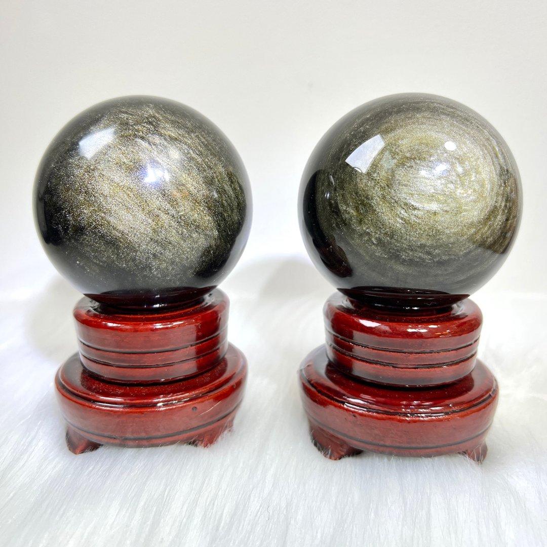 金曜石球 | 水晶 | 水晶球 | 水晶摆件 - 摆饰 - 水晶 黑色