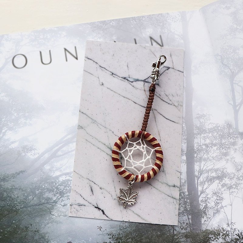 枫叶寄语丨圣诞礼物 手作 Dreamcatcher 捕梦网吊饰 钥匙扣 - 吊饰 - 其他材质 多色