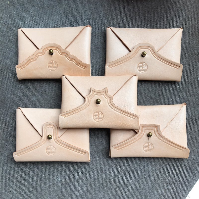 金门五行马背名片夹/零钱包 - 零钱包 - 真皮 咖啡色