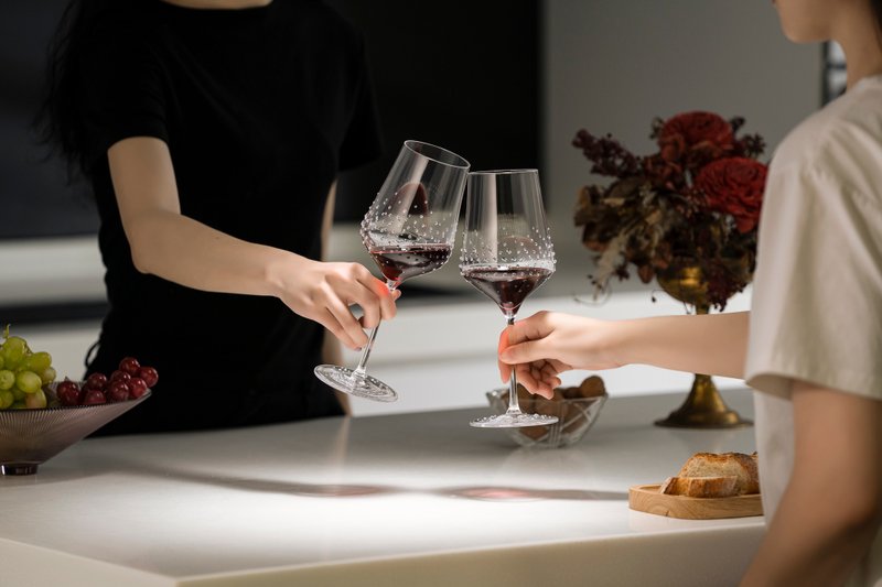 【GRANDI】奥地利 极光490 会呼吸的红酒杯  施华洛世奇水钻酒杯 - 酒杯/酒器 - 玻璃 