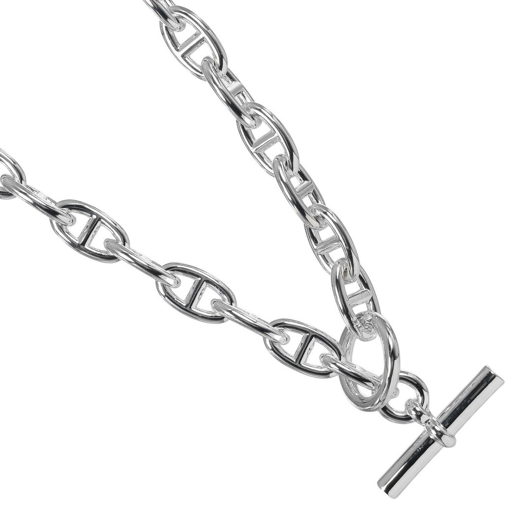 【日本直运】爱马仕 HERMES 项链 Chaine d'Ancre GM 29节 纯银 925 约 129.3g 【二手】A-级 - 项链 - 银 银色