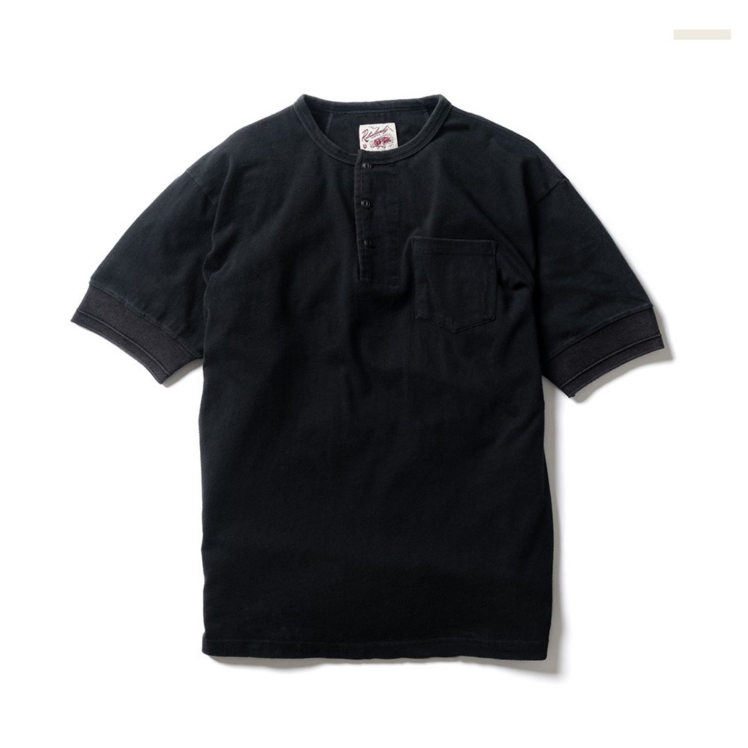 Henley Classic(S) - 枪黑 Black - 男装上衣/T 恤 - 棉 