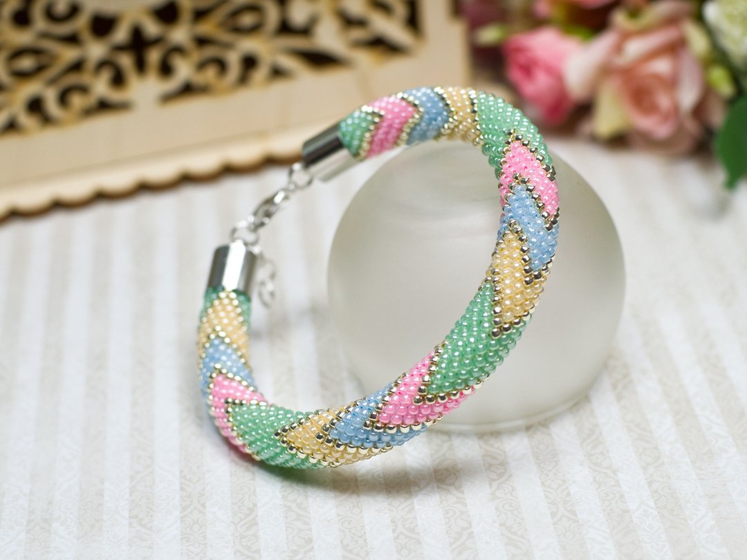 Bead crochet kit, DIY kit jewelry, Do It Yourself, Beaded bracelet diy - 其他 - 玻璃 多色