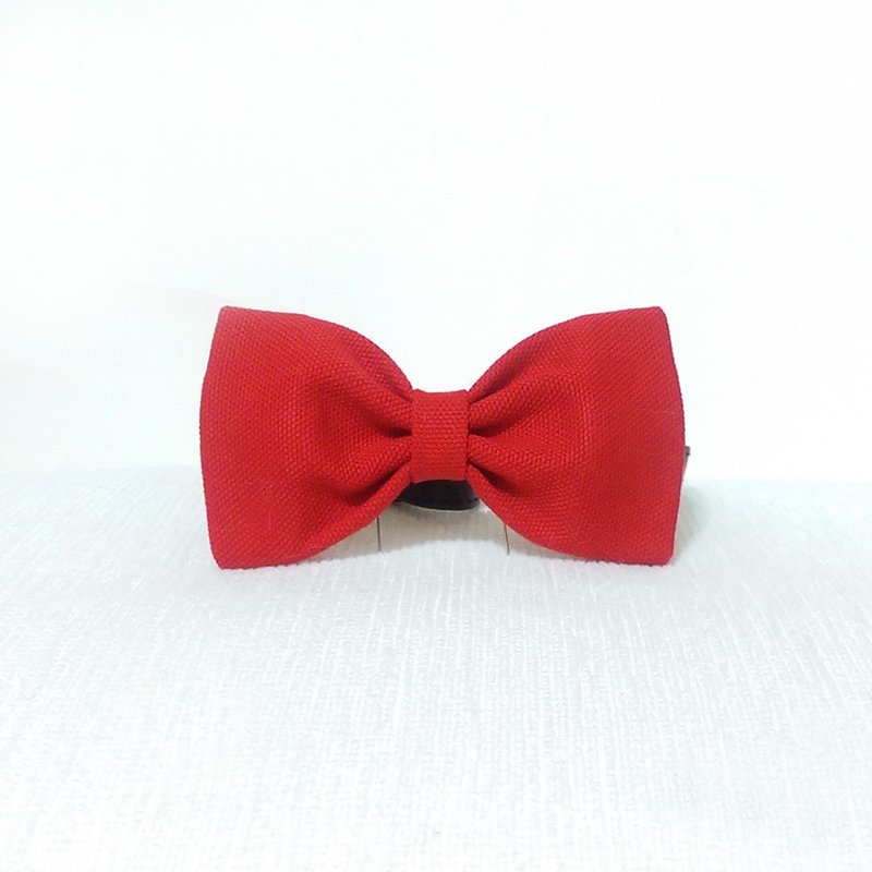 Ella Wang Design Bowtie 宠物 领结  蝴蝶结  红色 黑猫 婚礼 - 项圈/牵绳 - 棉．麻 红色