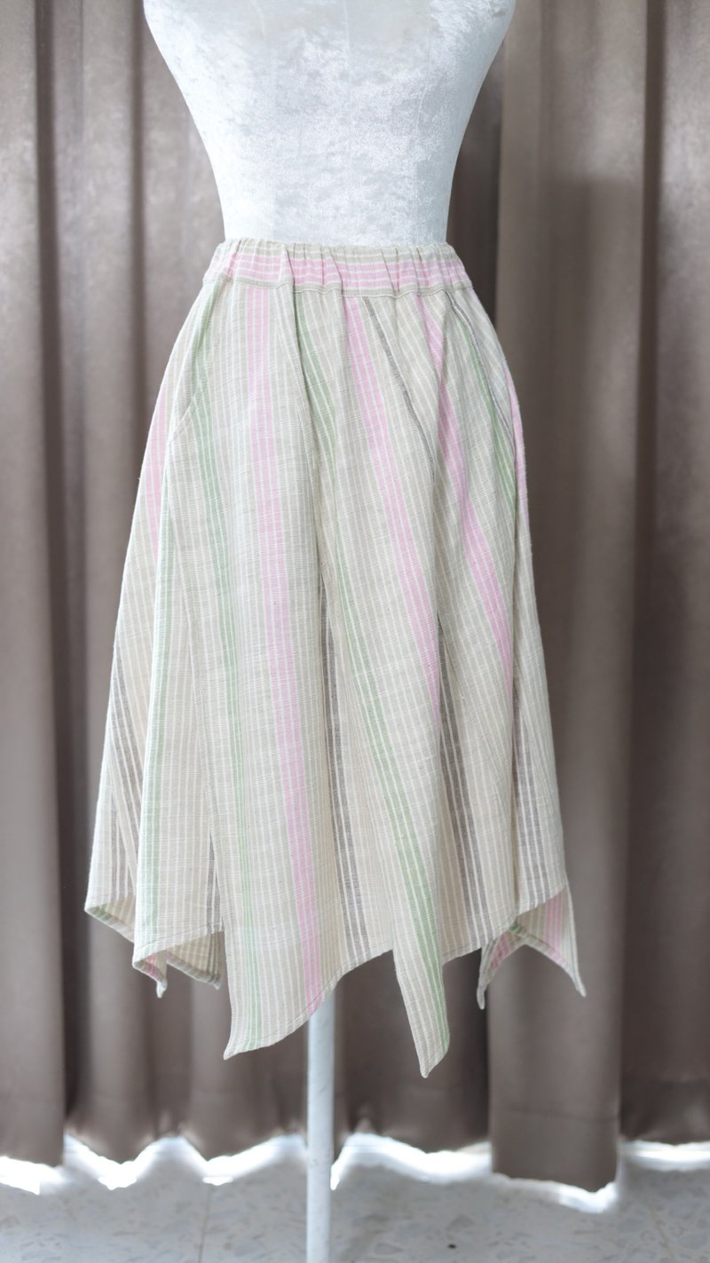 Loom & Leaf - 莲花瓣裙 手捻棉手工编织 - 裙子 - 棉．麻 多色