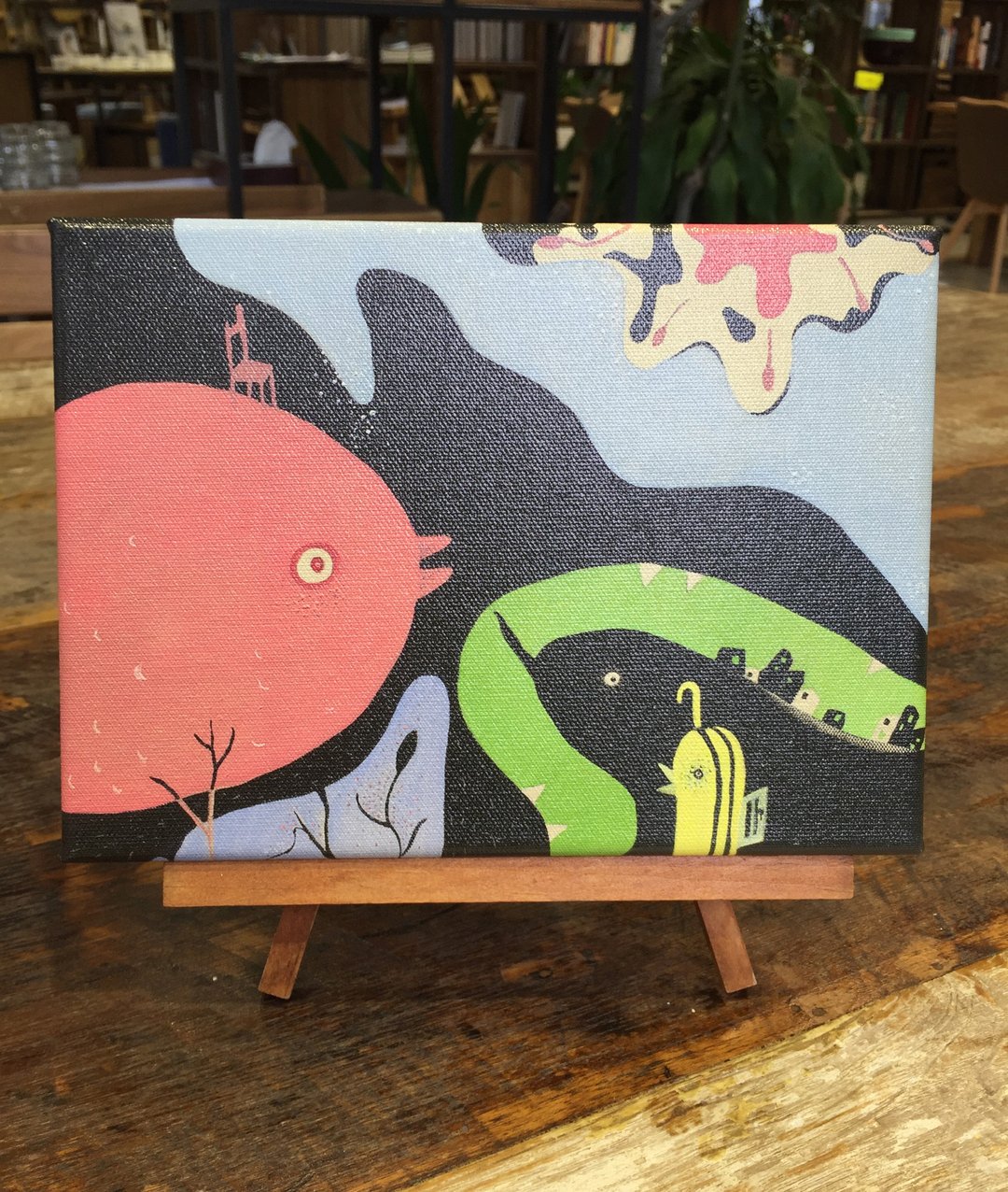 鸟与狼-画作-画布实木内框 -艺术微喷复制画 - 海报/装饰画/版画 - 棉 多色