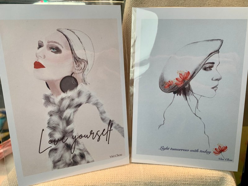 插画明信片 - 卡片/明信片 - 纸 