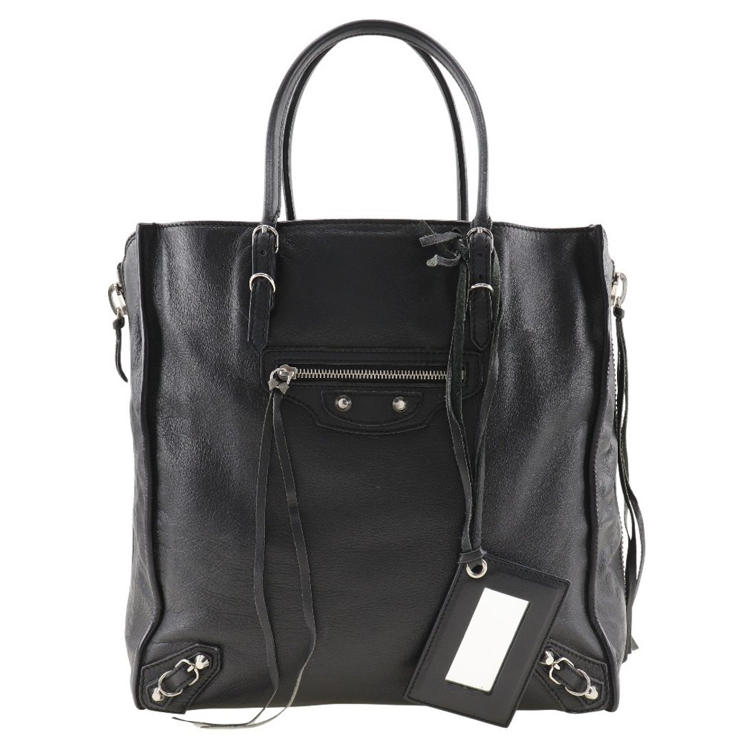 【日本直送】BALENCIAGA 巴黎世家 Paper Bag 托特包 255412 小牛皮 黑色 女仕【二手】 - 手提包/手提袋 - 真皮 黑色