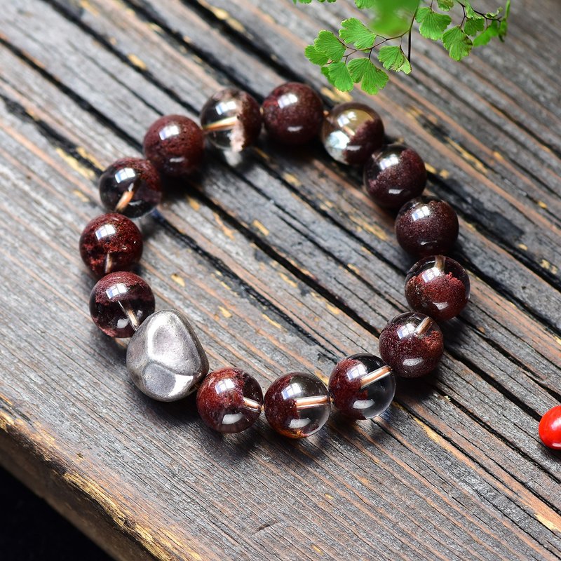 极品原矿天然红幽灵聚宝盆手链 招财聚财 意境美喜欢的不要错过 - 手链/手环 - 水晶 