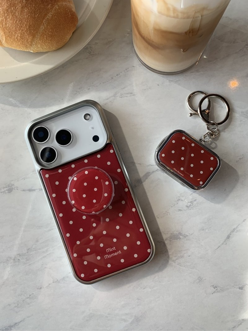红色圆点 环氧树脂亮面 MagSafe 保护壳 - 手机壳/手机套 - 其他材质 