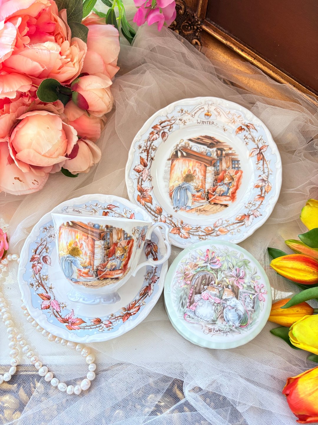 Royal Doulton 野蔷薇村老鼠搬家四季花茶杯咖啡杯冬天生日礼物 - 茶具/茶杯 - 瓷 
