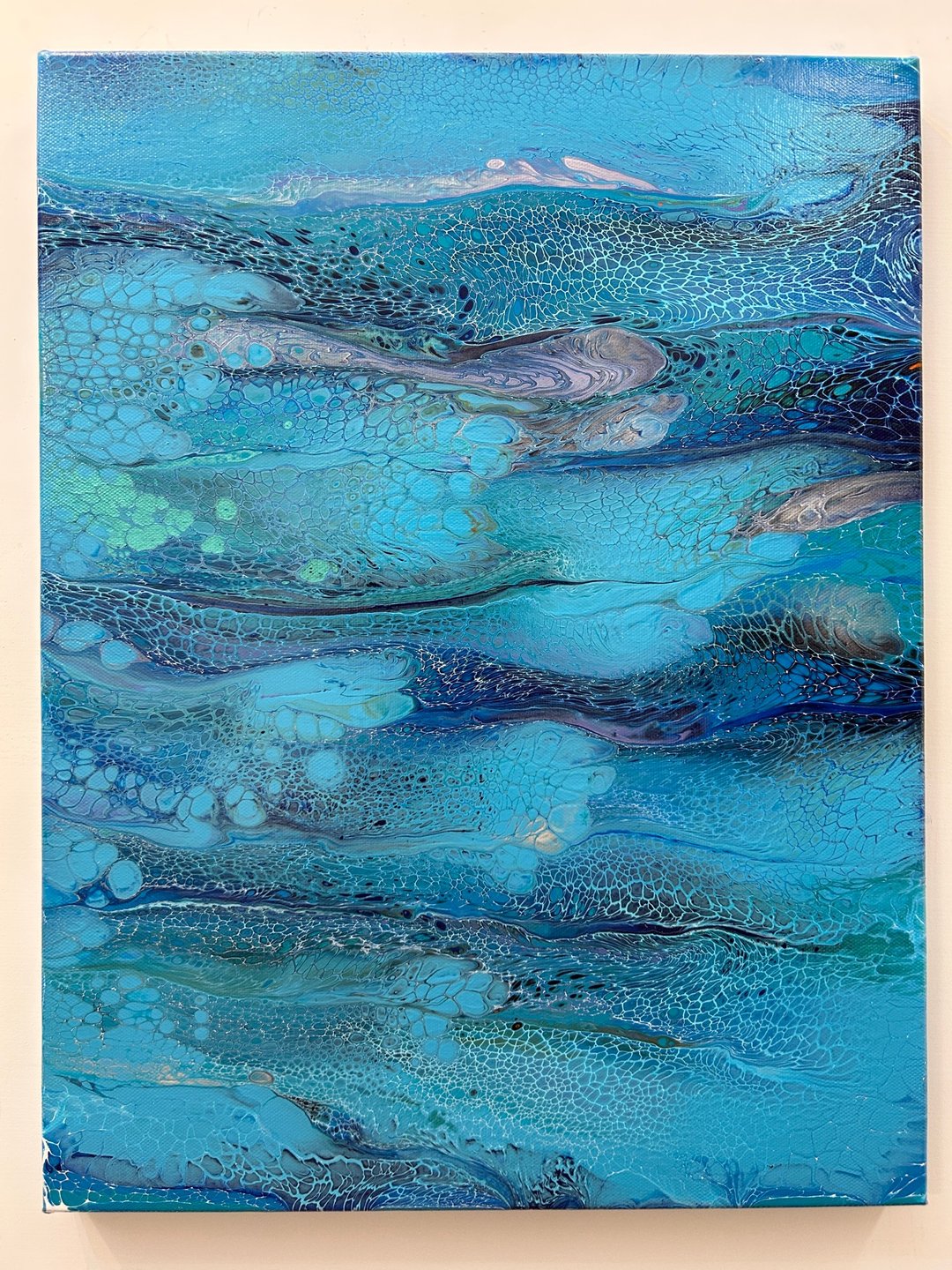 【蓝潮交响】无框抽象画 - 海报/装饰画/版画 - 颜料 蓝色