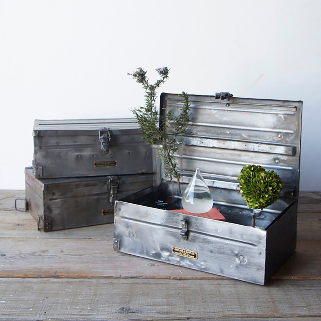 VINTAGE STEEL BOX 复古仿旧金属收纳箱 - 收纳用品 - 其他金属 