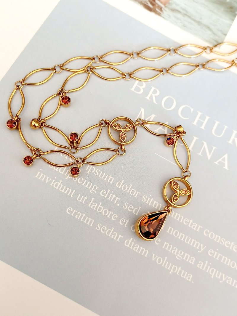 vintage jewelry Givenchy 纪梵希 典雅水晶 项链 - 项链 - 其他金属 