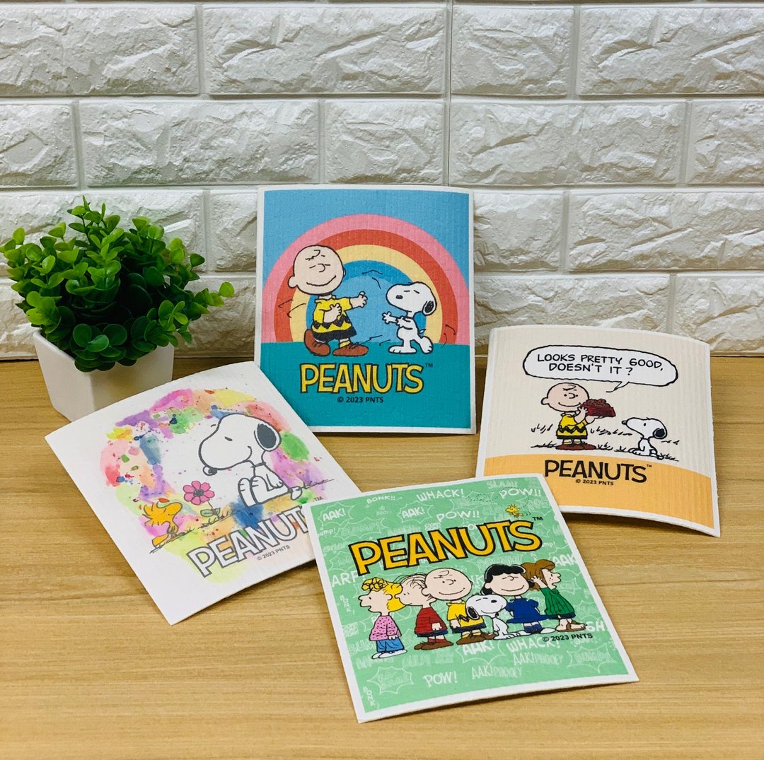 SNOOPY 史诺比木桨棉清洁布(2件装) PEANUTS正版授权 - 碗盘清洁 - 其他材质 蓝色