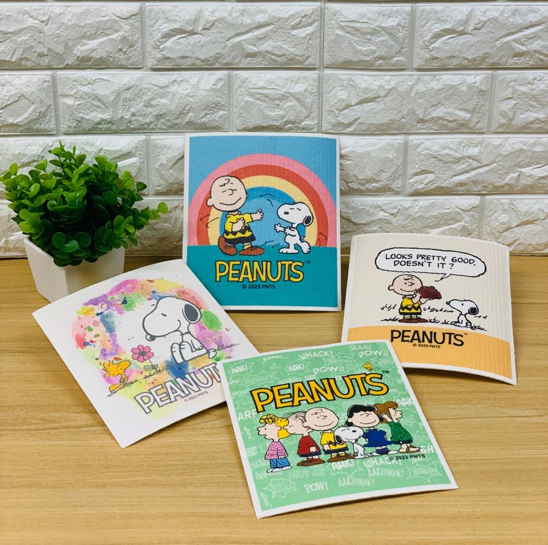 SNOOPY 史诺比木桨棉清洁布(2件装) PEANUTS正版授权 - 碗盘清洁 - 其他材质 蓝色