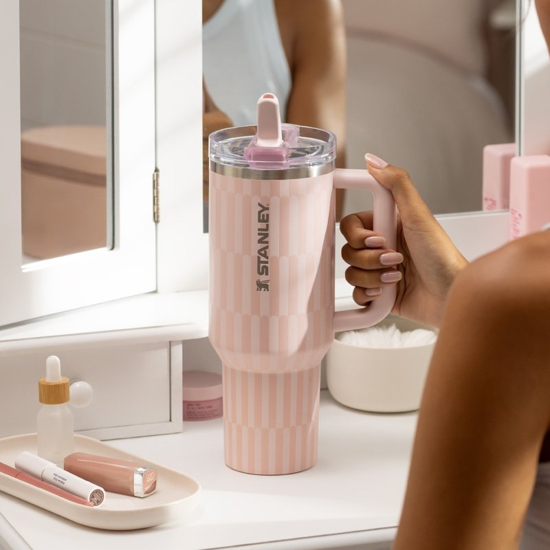 STANLEY 防漏吸管随手杯 1.18L / 花砖粉 - 保温瓶/保温杯 - 不锈钢 