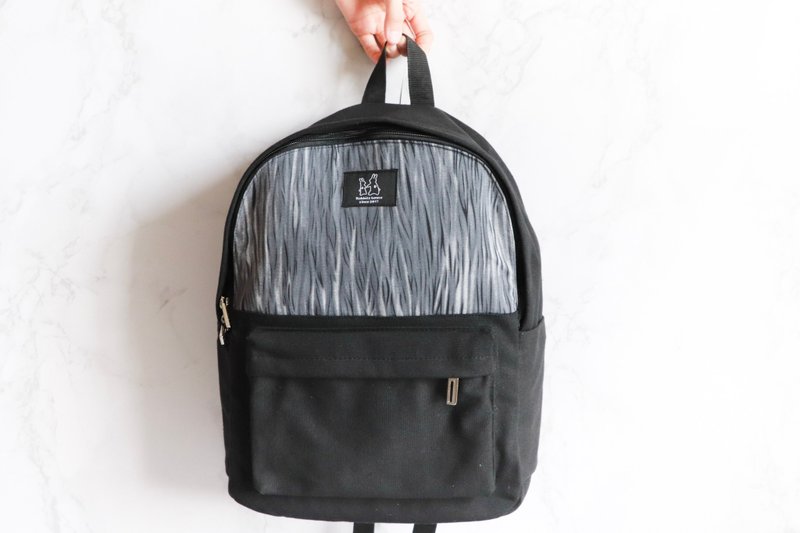 后背包-灰色渲染 - 后背包/双肩包 - 棉．麻 黑色