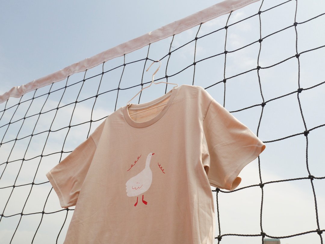 T-shirt | 阿鹅 - 中性连帽卫衣/T 恤 - 棉 