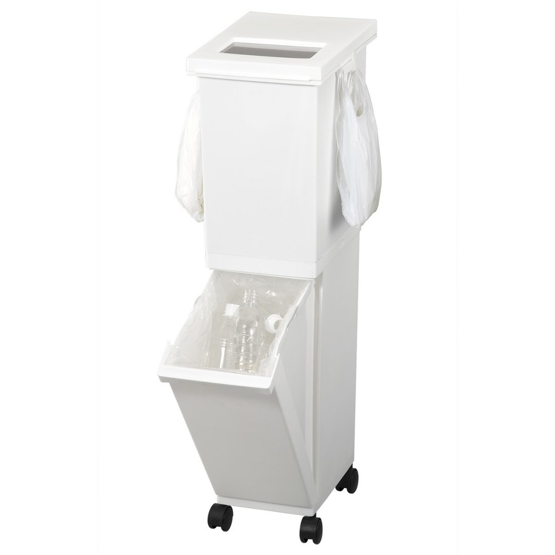 日本TONBO UNEED系列双层双用型分类附轮垃圾桶36L - 垃圾桶 - 塑料 