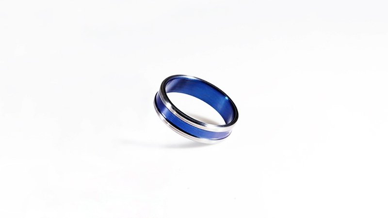 Titanvek钛合金戒指 双环圈抛光6mm - 戒指 - 其他金属 多色