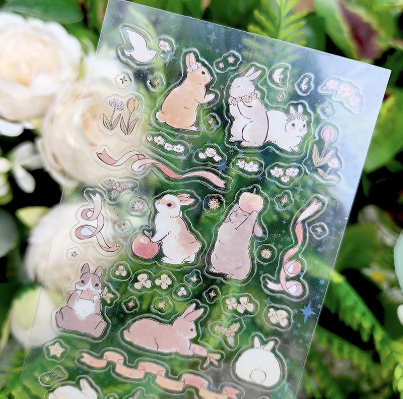 绵绵兔暖梦 咕卡贴纸 手帐装饰素材 - 贴纸 - 其他材质 多色