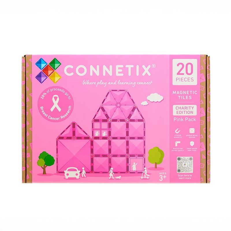 澳洲Connetix公益磁力积木-粉红守护扩充组(20pc) - 玩具/玩偶 - 塑料 