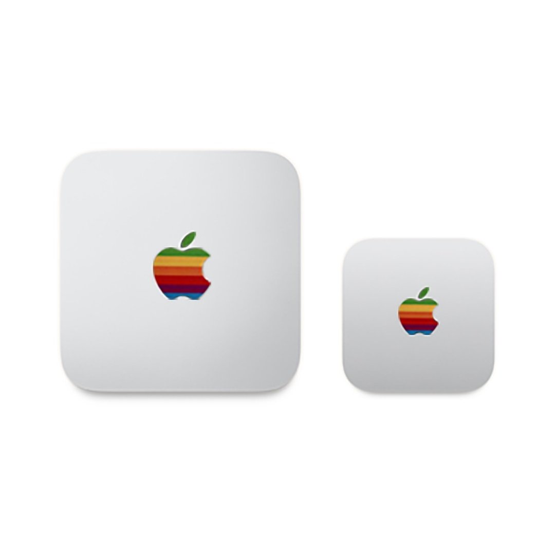 彩虹苹果 Logo 贴纸 Mac Mini Intel M1 M2 M3 M4 Pro - 平板/电脑保护壳 - 纸 多色