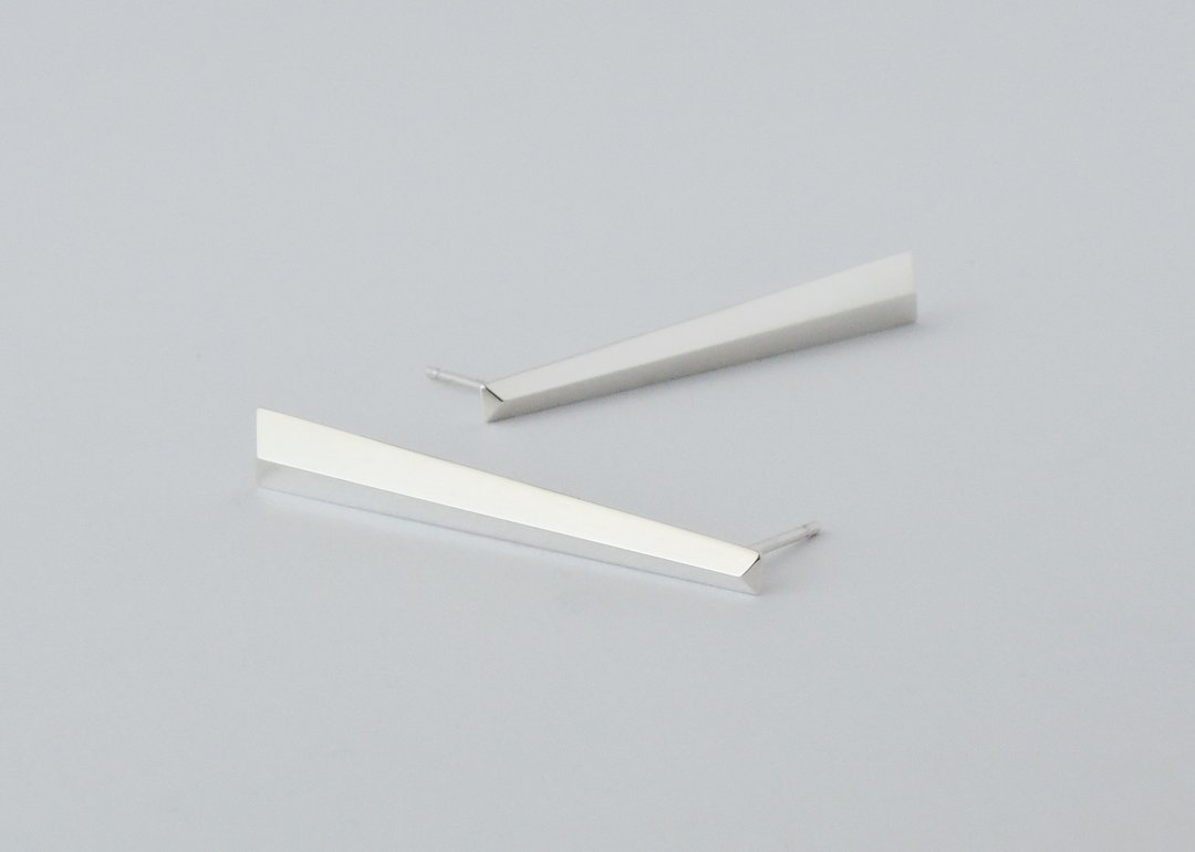 straight earrings (type B) = silver 925 earrings = - 耳环/耳夹 - 其他金属 银色