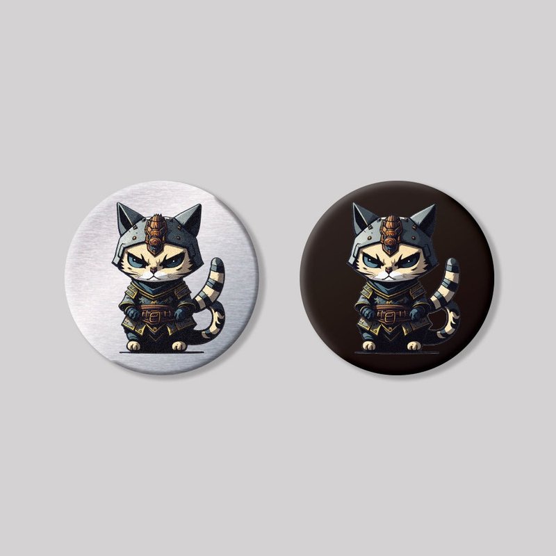 NO.14/战国喵喵/圆形/铝牌饰贴 SunBrother孙氏兄弟 - 贴纸 - 铝合金 