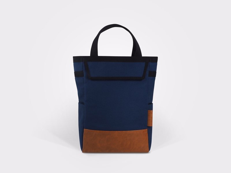 ONE Collection Convertible Backpack - Navy - 后背包/双肩包 - 棉．麻 蓝色