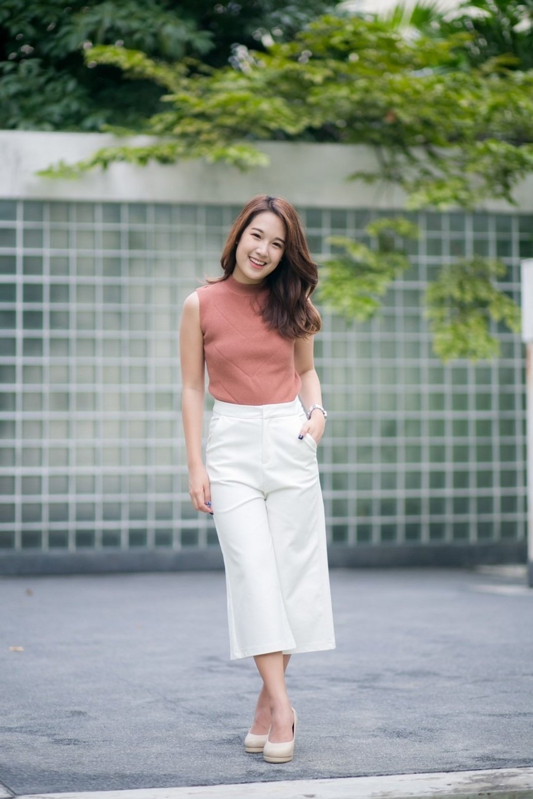 Highneck knitted top - 女装上衣 - 其他材质 橘色