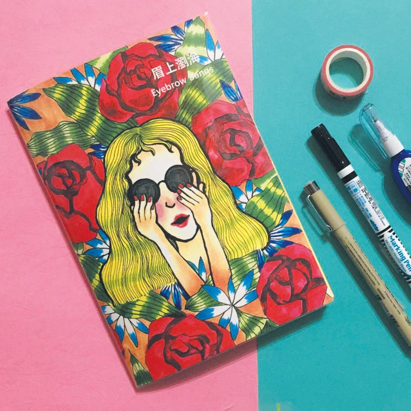 玫瑰女孩笔记本 - 笔记本/手帐 - 纸 红色