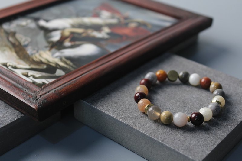 手环手链 / 名画作系列 / 拿破仑跨越阿尔卑斯山 / 定制服务 - 手链/手环 - 半宝石 