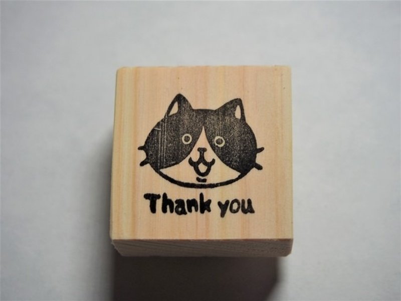 An eight-broken cat thank you bamboo - 印章/印台 - 橡胶 黑色